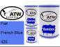 Preview: Fiat, French Blue, 426: 500ml Lackdose + 500ml Klarlack + 250ml Härter - Set, von ATW Autoteile West.